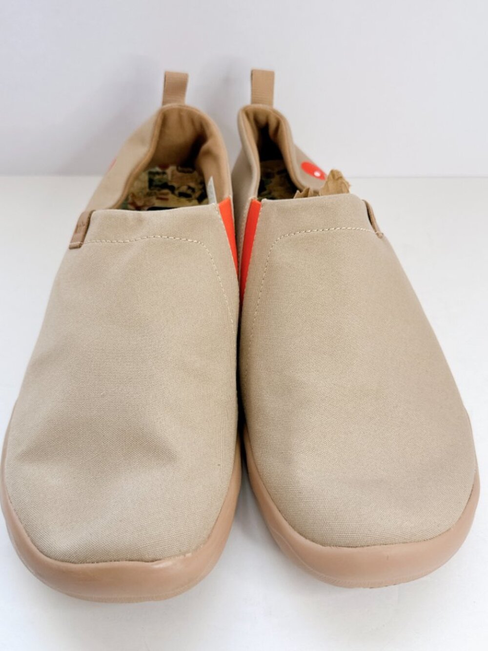 Men's Size 12.5 UIN Toledo Tan Canvas Slip-On Shoes Comfort Travel Casual